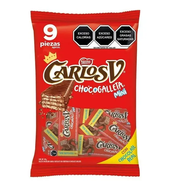 Chocolate Carlos V chocogalleta mini 9 pack