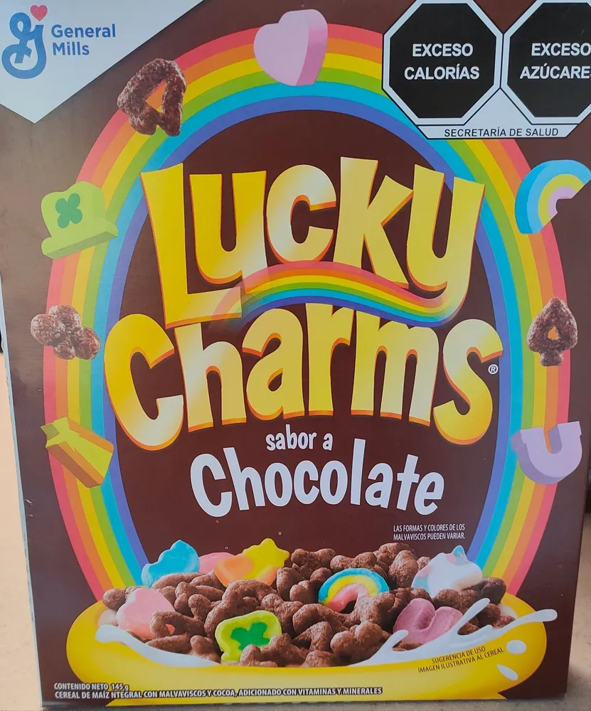 Cereal sabor chocolate con malvaviscos