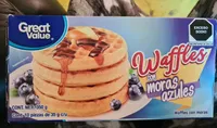 Waffles con moras azules