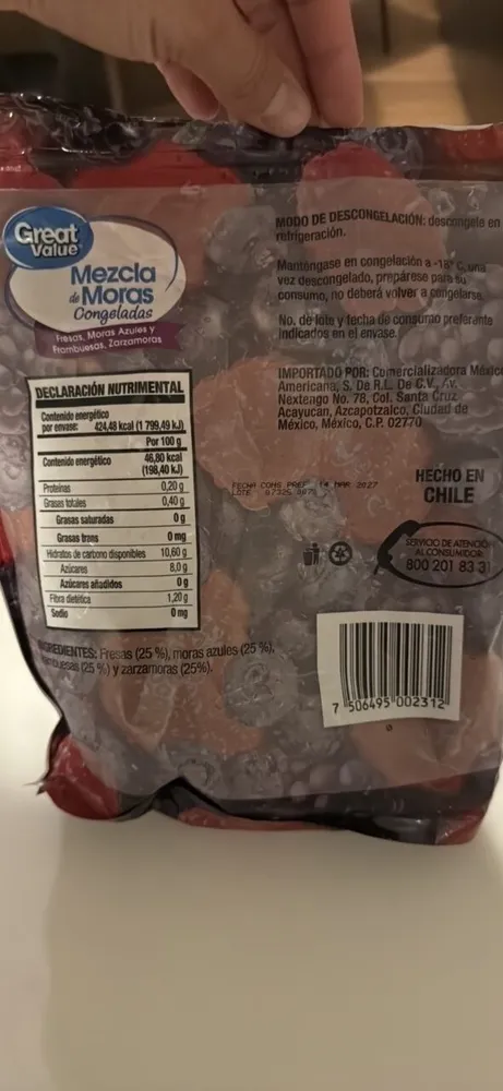 Mezcla de Moras Congeladas