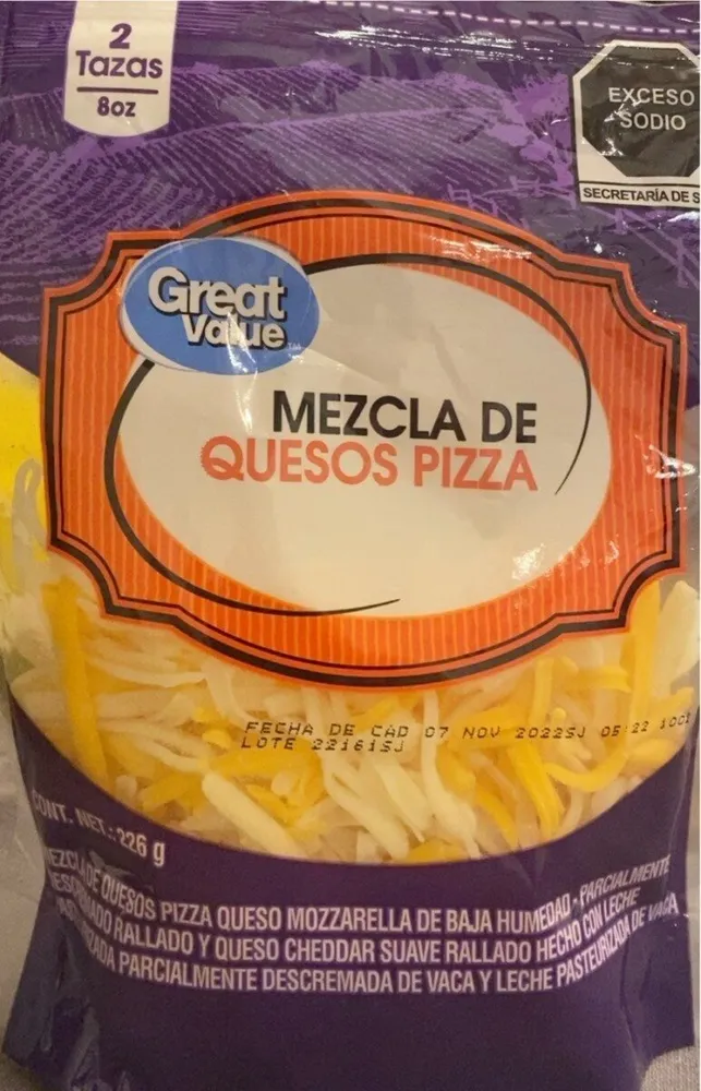 Mezcla de quesos pizza