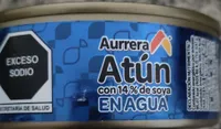 Atún en agua con 14% de soja