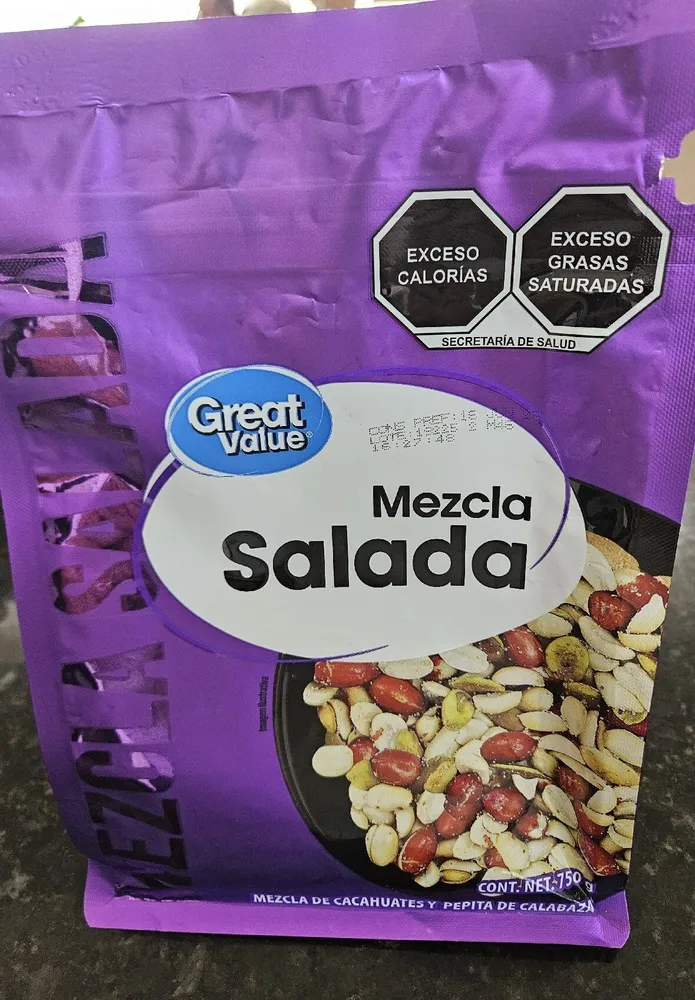 Mezcla De Cacahuates Y Pepita De Calabaza