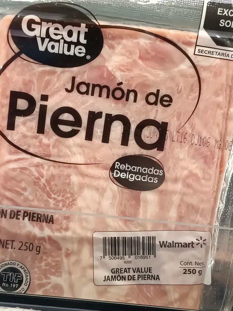 Jamón de Pierna Rebanadas Delgadas