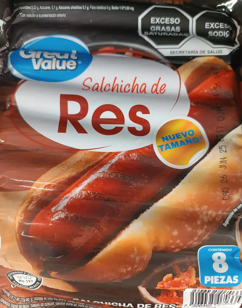 Salchicha de res