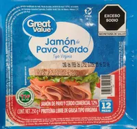 Jamón de pavo y cerdo