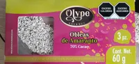 Obleas de amaranto 70% cacao