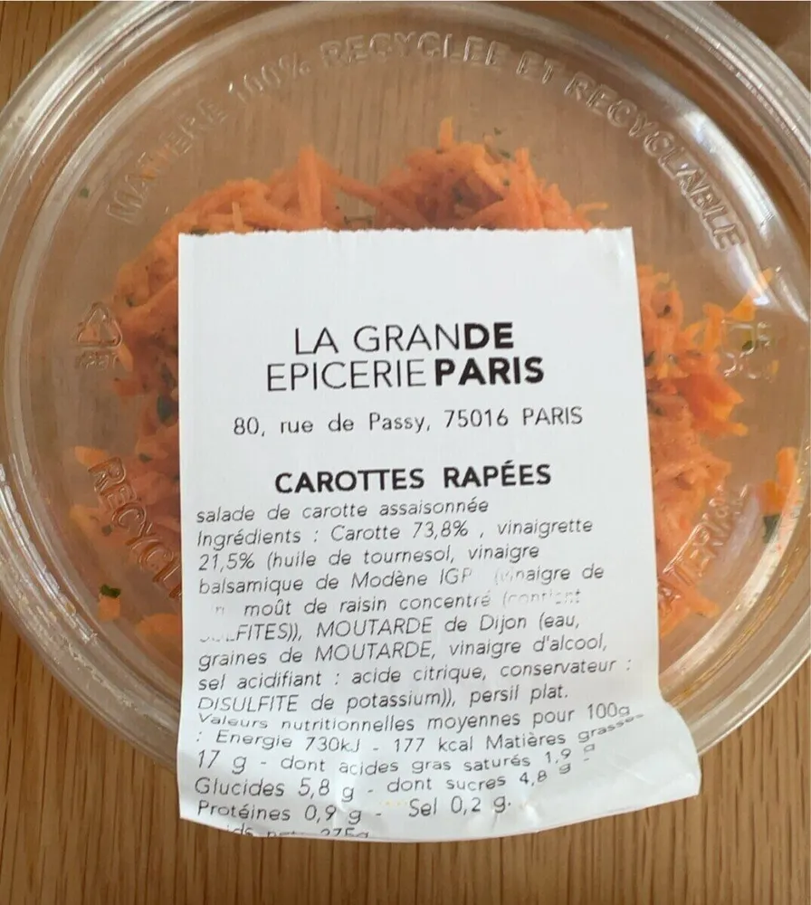 Carottes rappees