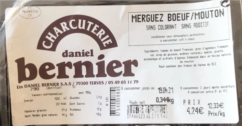Merguez boeuf/mouton