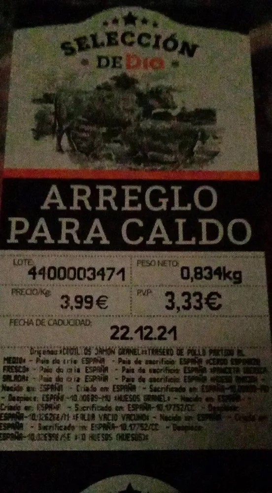 Arreglo para caldo