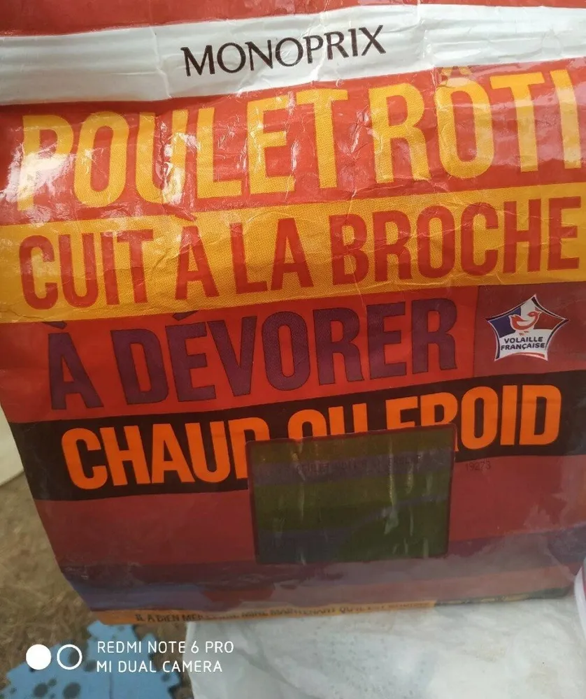Poulet rôti cuit à la broche