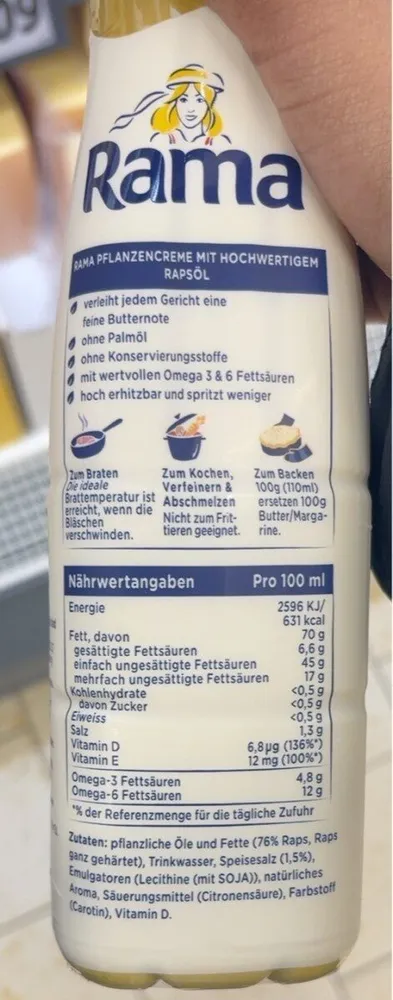 Crème végétale pour cuisson