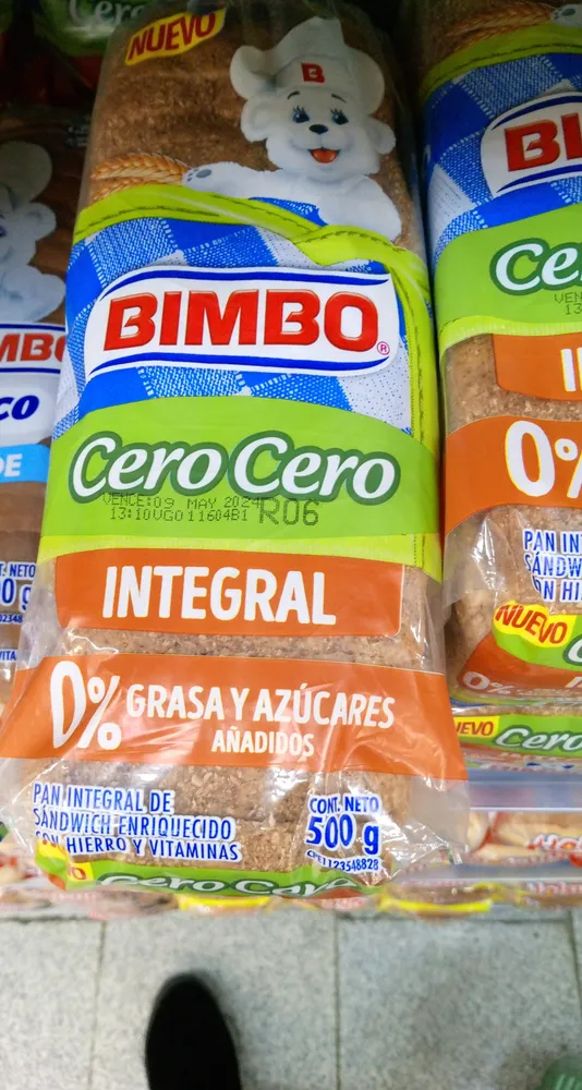 Pan de Sandwich Cero Cero Integral Sin grasas y Sin Azucar