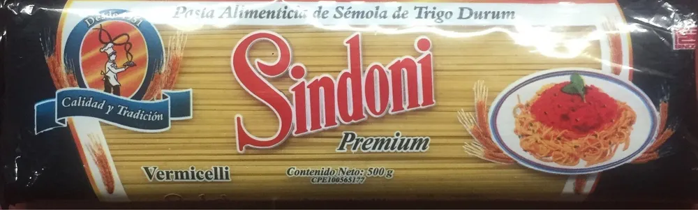 Pasta alimenticia de semola de trigo Durum
