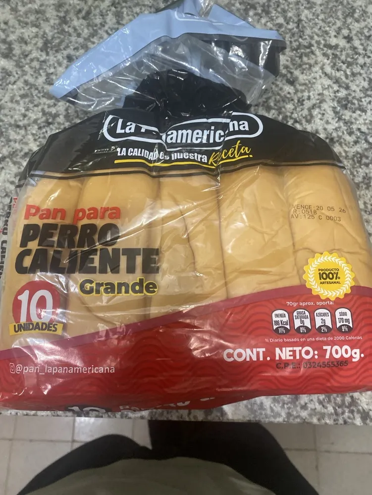 Pan Para Perro Caliente Grande