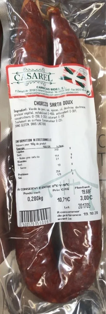 Chorizo sarta doux