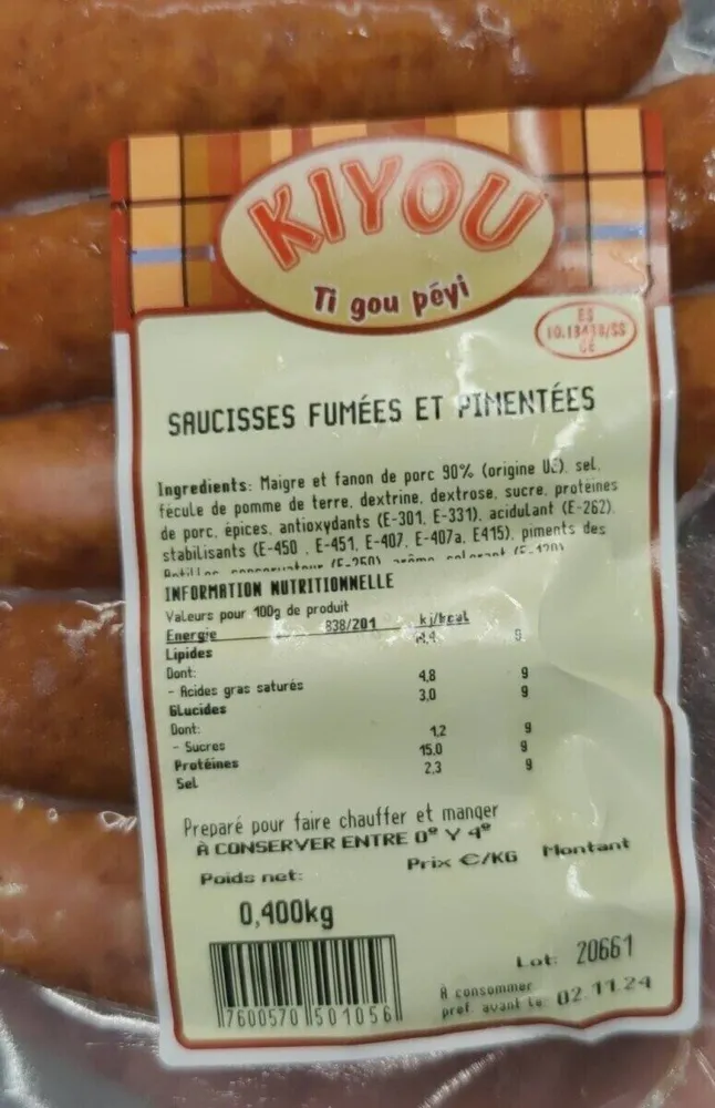 Saucisses Fumées et pimentées