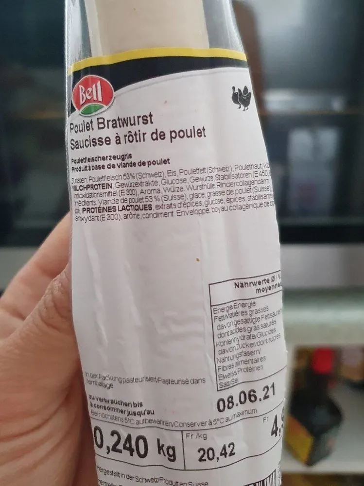 Saucisse à rôtir de poulet