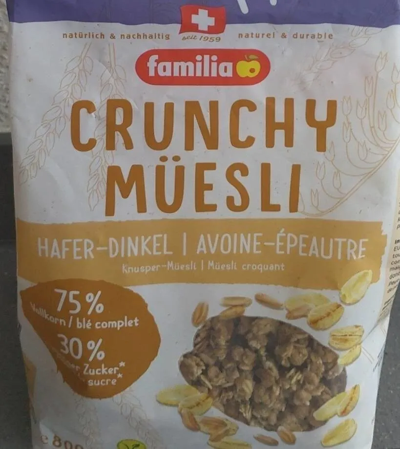 Crunchy müesli avoine-épautre