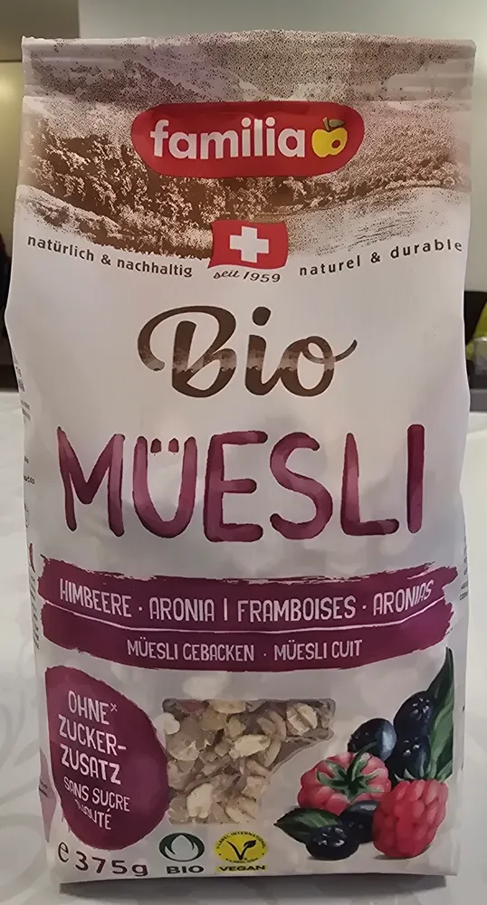 Bio Muesli Framboises Aronias