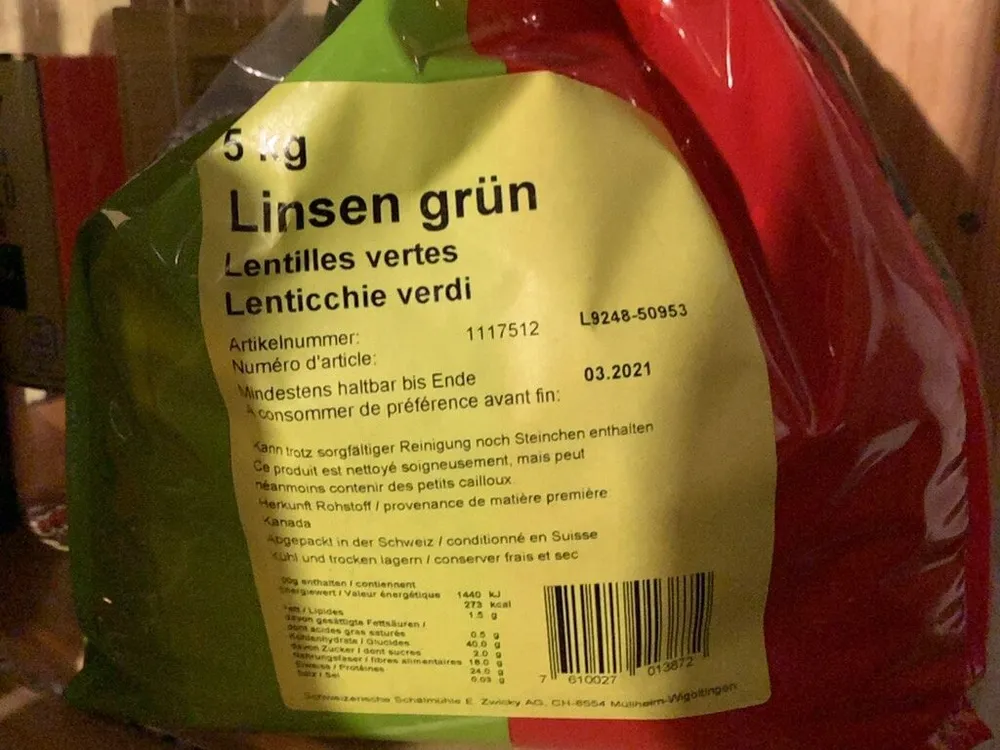 Linsen grün