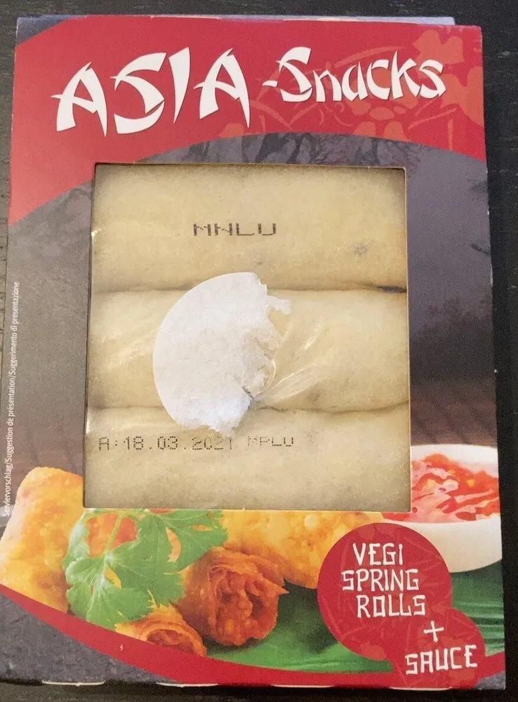 Vegi spring rolls + sauce