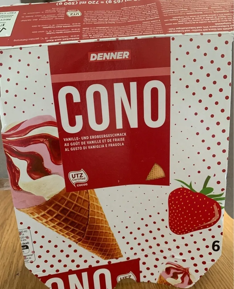 Glace au goût de vanille et de fraise