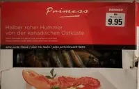 Mezzo astice crudo dalla costa orientale canadese