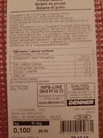 Salami de poulet
