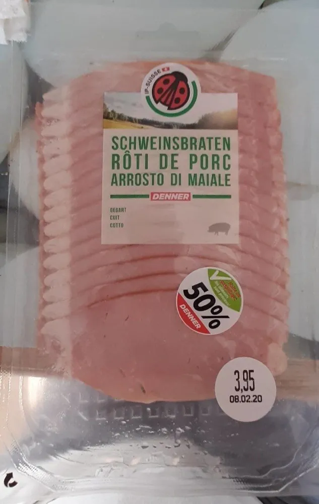 Rôti de porc cuit