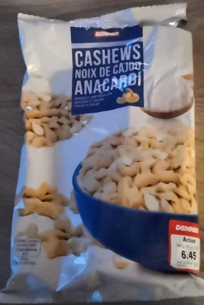 Noix de cajou grillées et salées