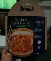 Blanc de poulet en sauce aigre-douce avec du riz basmati