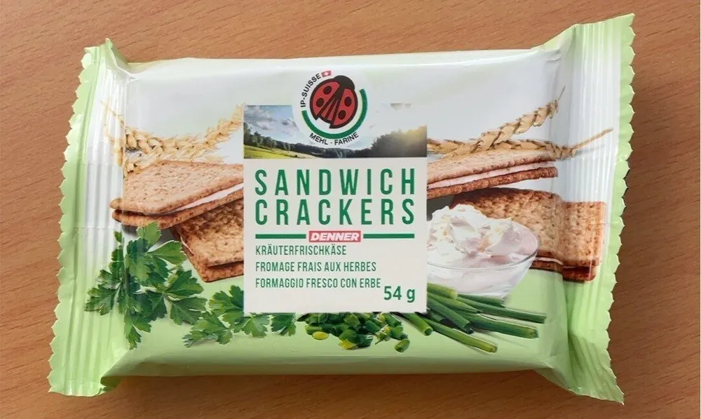 Sandwich Crackers fromage frais aux fines herbes