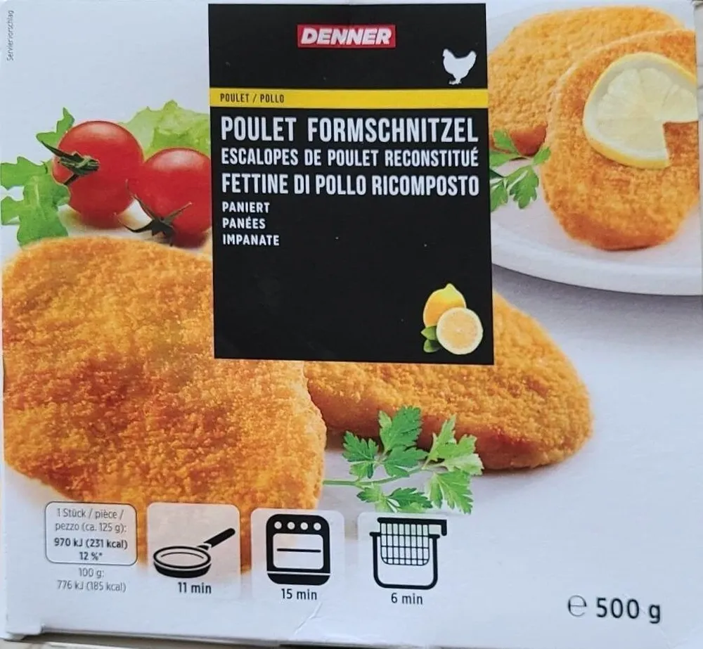 Escalope de poulet reconstitué