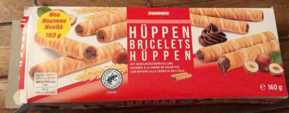 Bricelets fourrés à la crème de noisettes