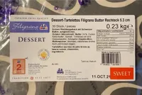 Dessert-Tartelettes Filigrano Butter Rechteck