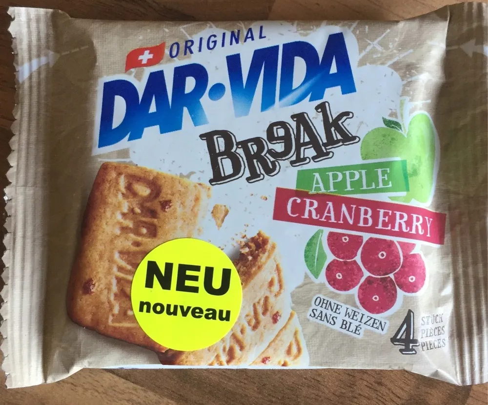 Dar-vida break apple cranberry