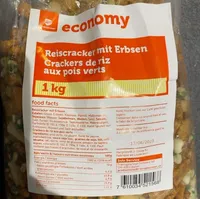 Crackers de riz aux pois verts