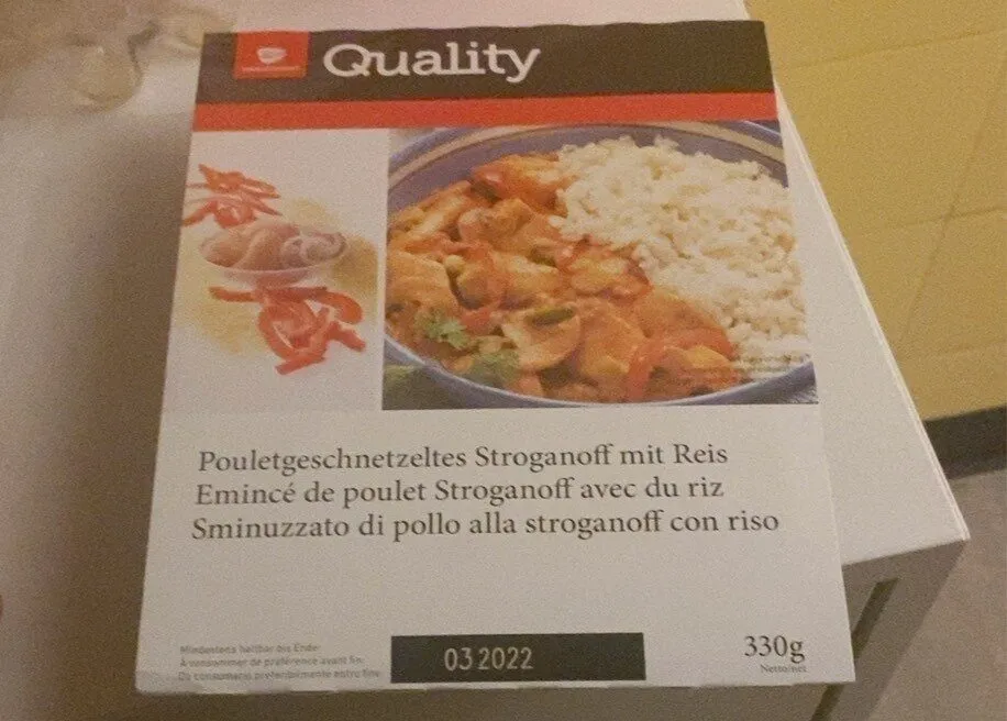 Emincé de poulet Striganoff