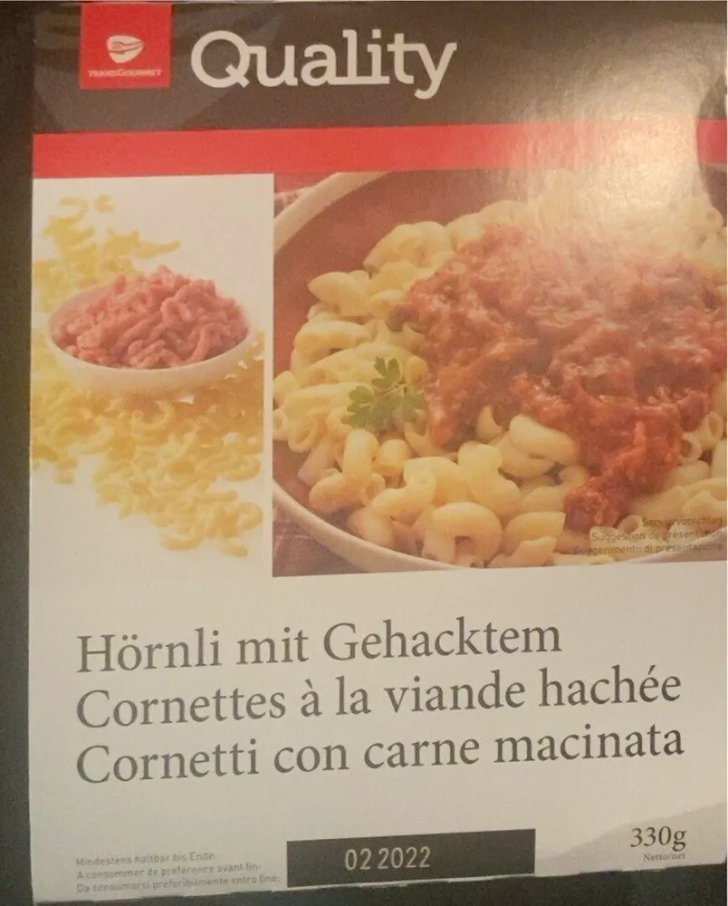 Cornettes à la viande hachée