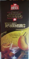 Chocolat au lait fourré Williams liquide