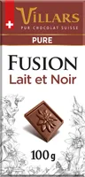 Chocolat Villars Fusion Lait et Noir 100g
