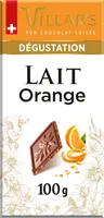 Chocolat Villars Lait Ecorces Orange Confites 100g