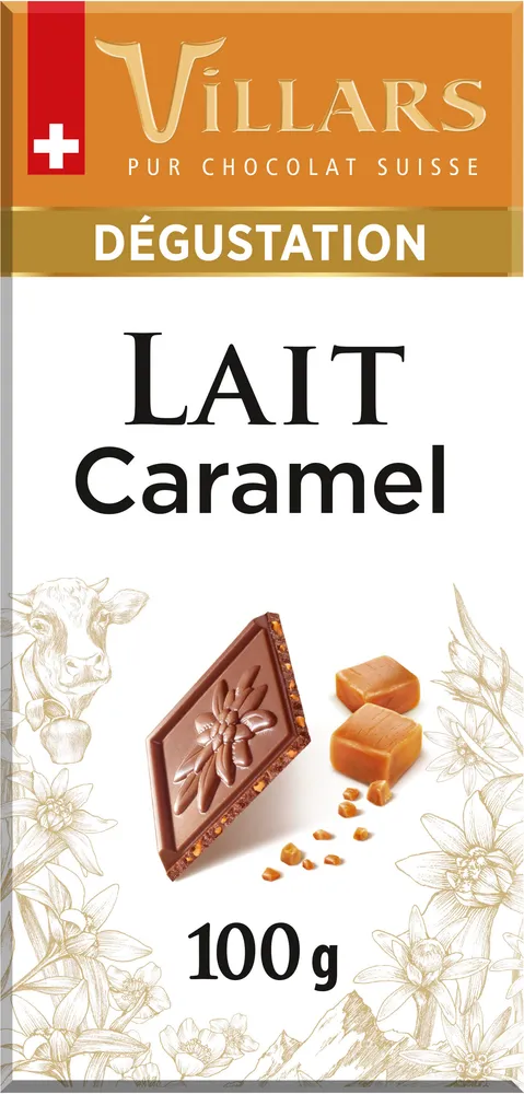 Chocolat Villars Lait Eclats caramel 100g