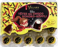 Chocolat Villars Noir Mini Têtes au Choco 20x10g