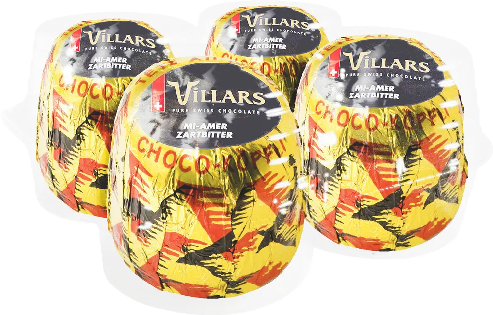 Chocolat Villars Noir Têtes au Choco 4x30g