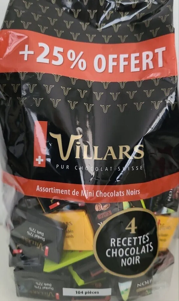 Assortiment mini chocolats noirs
