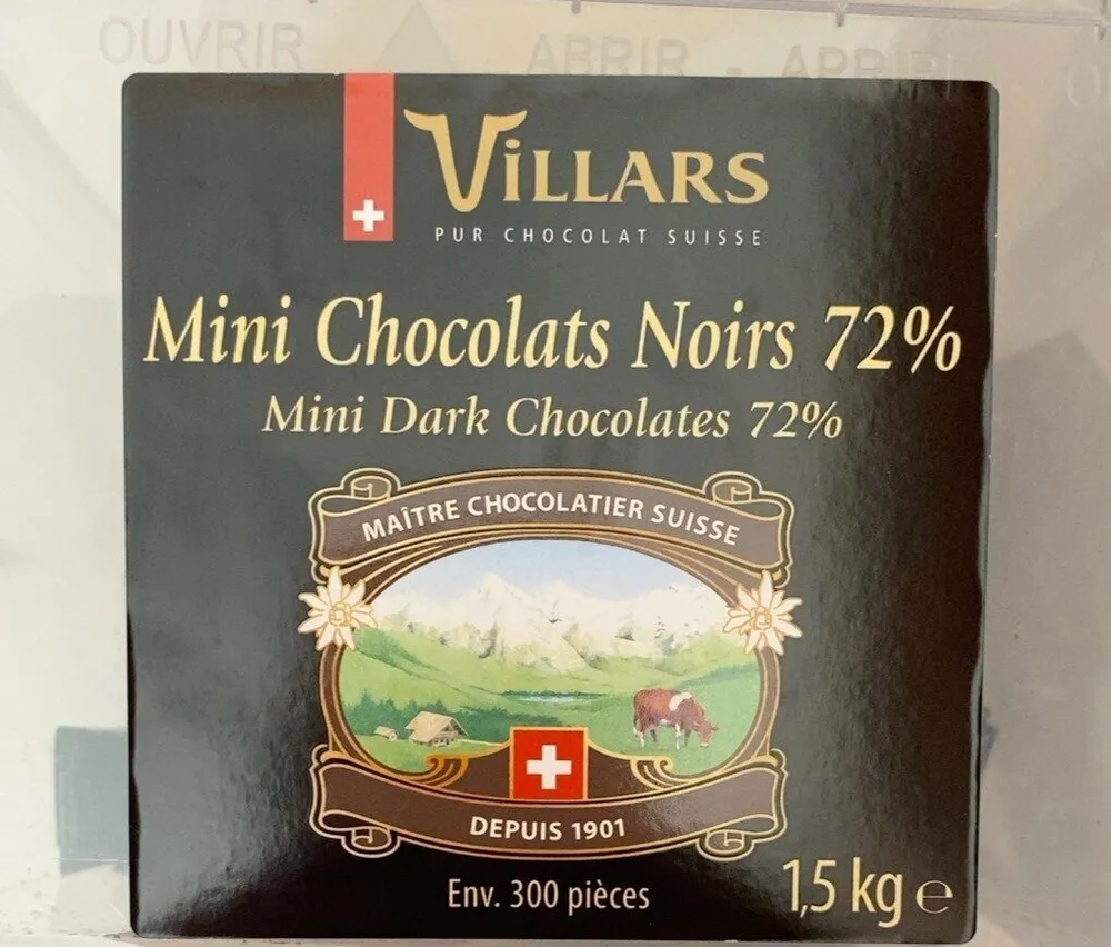 Mini chocolat noirs 72%