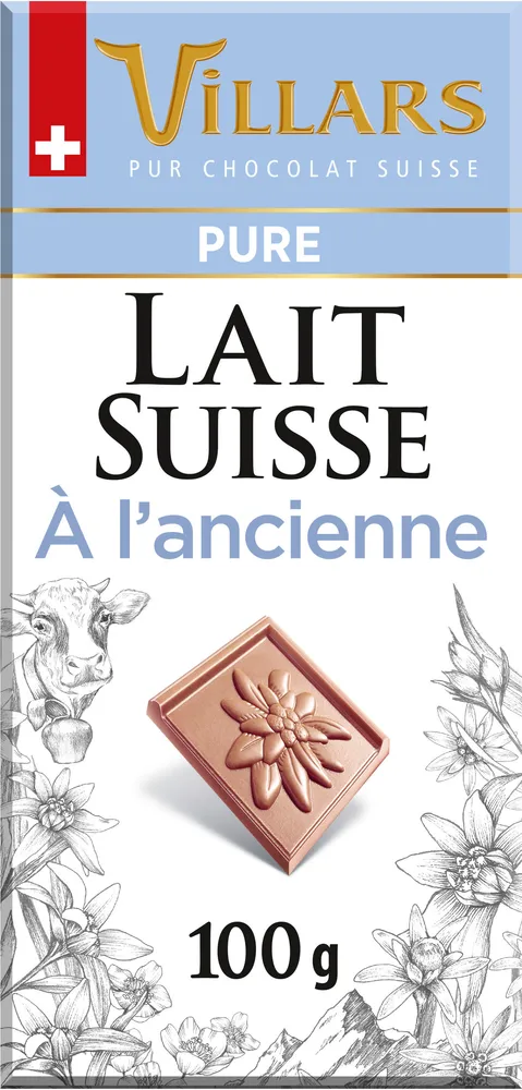 Chocolat Villars Lait Suisse à l'ancienne 100g