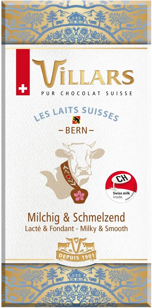 Chocolat Villars Lait Suisse de Bern 100g